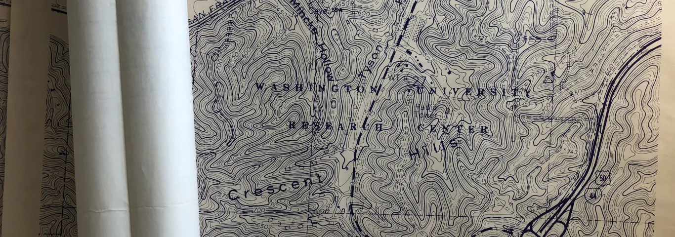 Topographical map of Tyson Research Center
